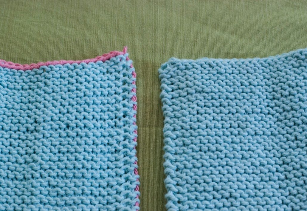 continental knitting knit stitch edge stitch