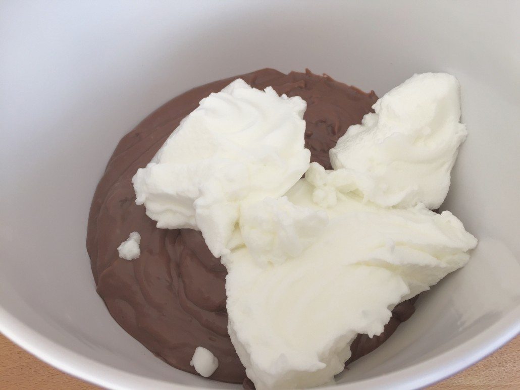 Adding egg white to the Easy Chocolate Pudding Recipe