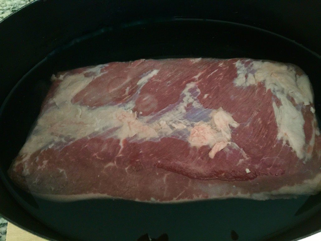Preparation of the meat for the German Beef Soup Recipe