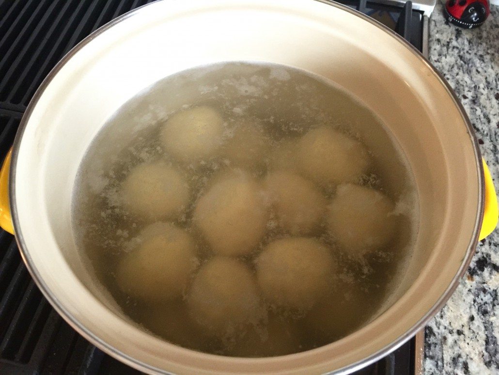 Cooking traditional potato dumplings