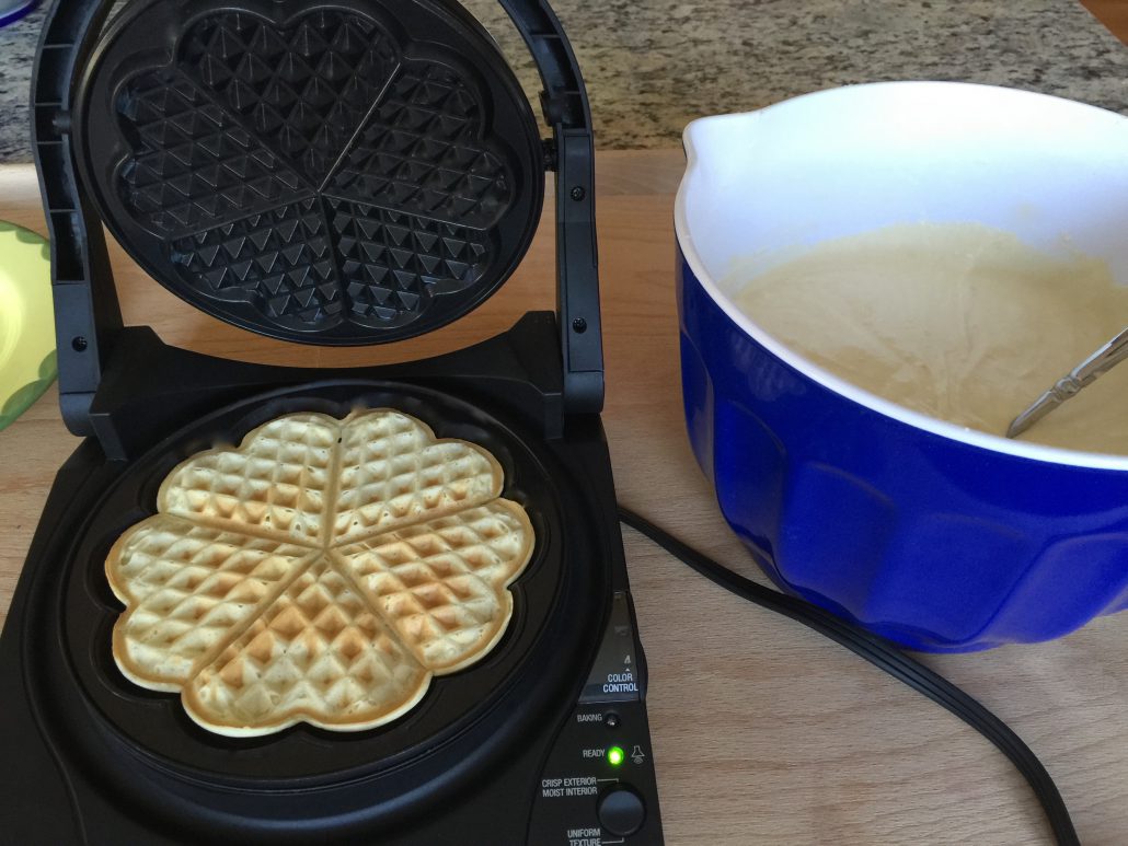 Baking of the Classic Homemade Waffles