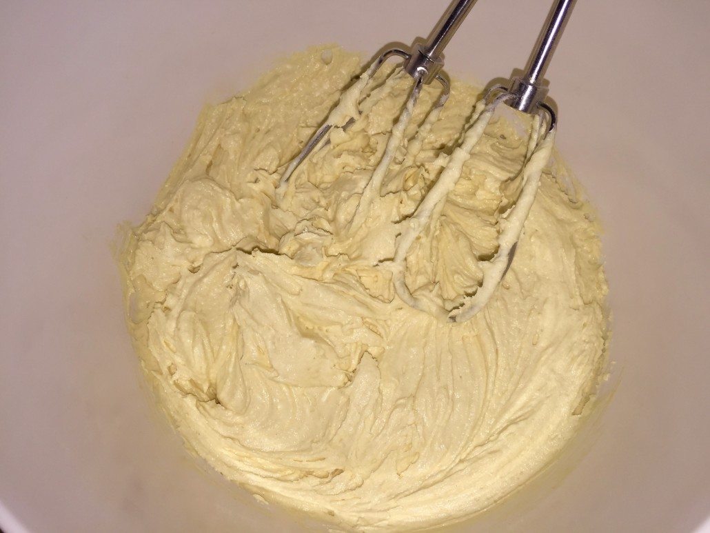 Making the batter for the Easy German Apple Cake Recipe