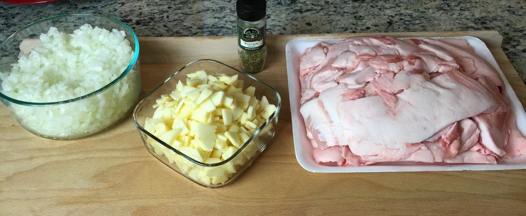 Preparing pork lard spread