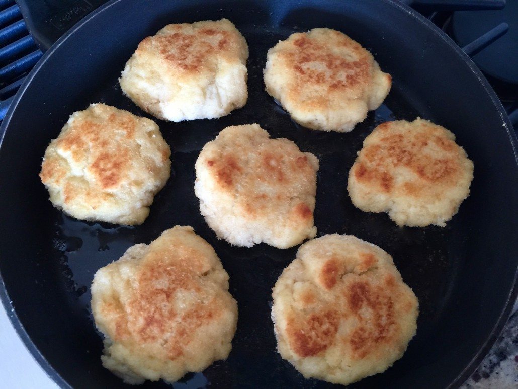 Frying of the German Traditional Bread Patties Recipe